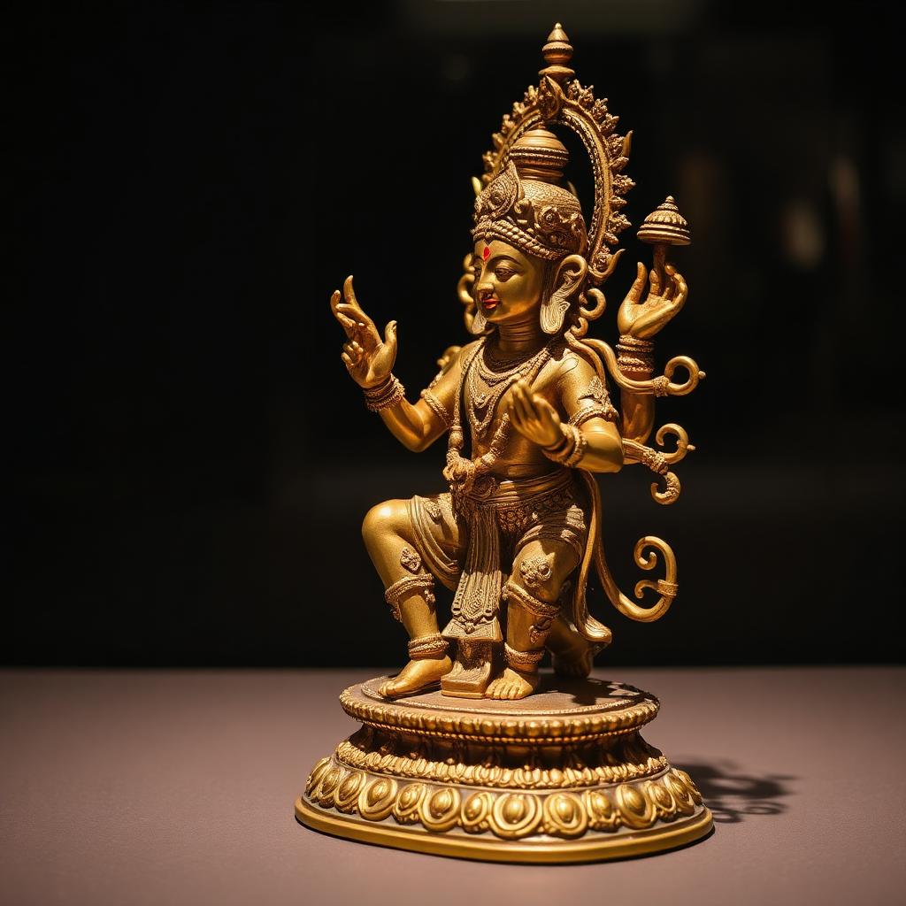 Ornate Indian brass statue